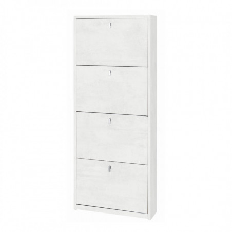Scarpiera 4 Ante 63L x 18P x h154 – Finitura Bianco Opaco – Sarmog