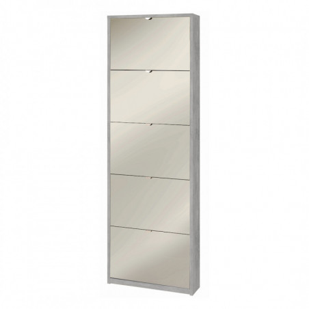 Scarpiera 5 Ante Specchio 63L x 18P x h190 – Finitura Cemento – Sarmog