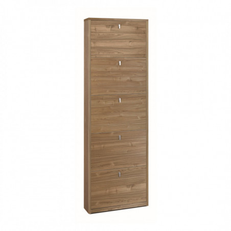 Scarpiera 5 Ante 63L x 18P x h190 – Finitura Legno Noce Stelvio – Sarmog
