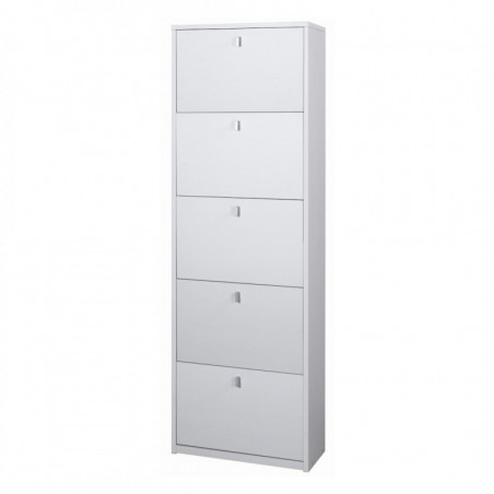 Scarpiera 5 Ante 63L x 29P x h190 – Finitura Bianco Fiammato – Sarmog
