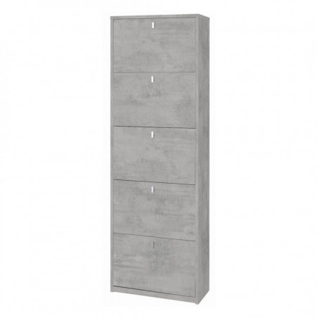 Scarpiera 5 Ante 63L x 29P x h190 – Finitura Cemento – Sarmog