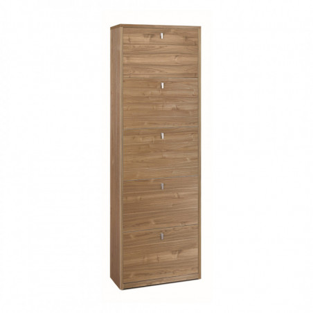 Scarpiera 5 Ante 63L x 29P x h190 – Finitura Legno Noce Stelvio – Sarmog
