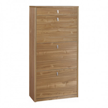 Scarpiera 3 Ante e 1 Cassetto 63L x 29P x h127 – Finitura Legno Noce Stelvio – Sarmog