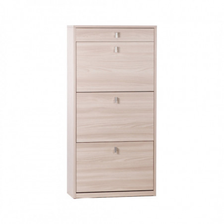 Scarpiera 3 Ante e 1 Cassetto 63L x 29P x h127 – Finitura Olmo Chiaro – Sarmog