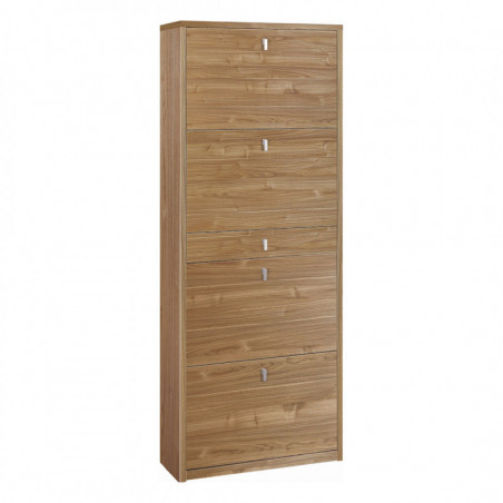 Scarpiera 4 Ante e 1 Cassetto 63L x 29P x h164 – Finitura Legno Noce Stelvio – Sarmog