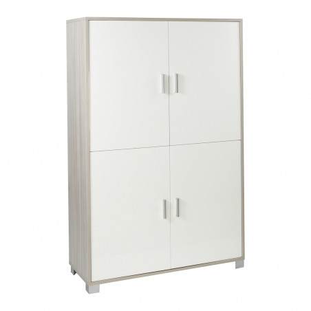 Mobile 4 Ante 108L x 41P x h161 –  Finitura Olmo Chiaro e Bianco Fiammato – Sarmog
