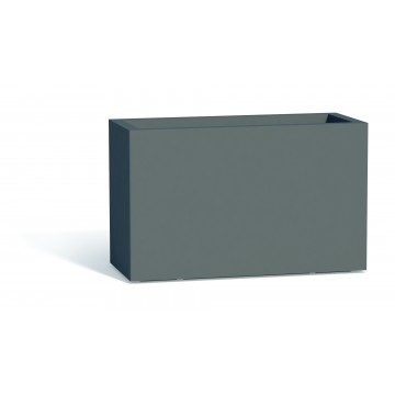 Vaso Fioriera moderna di design 80x35 H50 in polimero grigio resistente per interno ed esterno - Made in Italy - Monacis