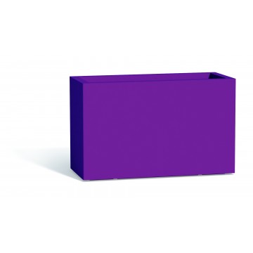 Vaso Fioriera moderna di design 80x35 H50 in polimero viola resistente per interno ed esterno - Made in Italy - Monacis