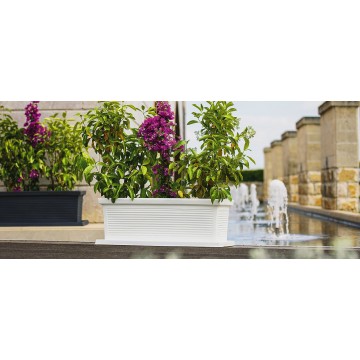 Planter in Polymer Monacis Striped Anthracite cm 100 (100X47X38h)