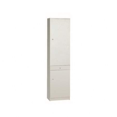 Colonna 2 Ante e 1 Cassetto 46L x 34P x h183 – Finitura Bianco Liscio – Sarmog