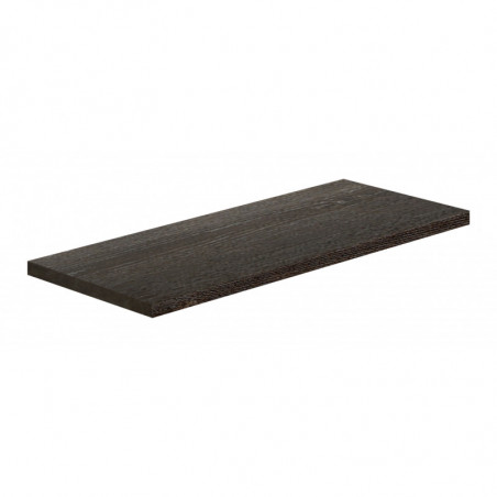 Mensola da Muro, Scaffale Legno, Mensola da Parete, Rovere Scuro, 56x23,7x2,3 cm - Smart