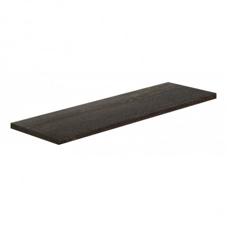 Mensola da Muro, Scaffale Legno, Mensola da Parete, Rovere Scuro, 76x23,7x2,3 cm - Smart