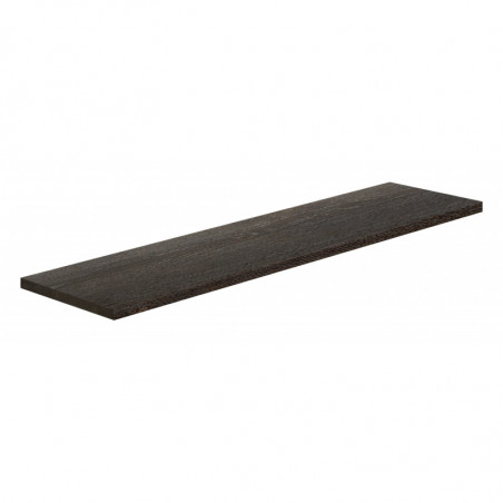 Mensola da Muro, Scaffale Legno, Mensola da Parete, Rovere Scuro, 96x23,7x2,3 cm - Smart