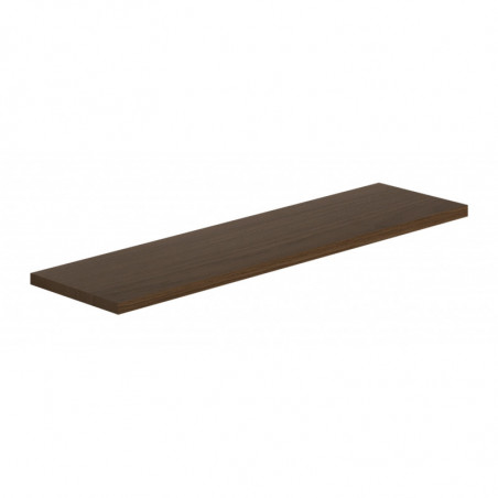 Mensola da Muro, Scaffale Legno, Mensola da Parete, Rovere Tabacco, 56x15,5x1,8 cm - Smart
