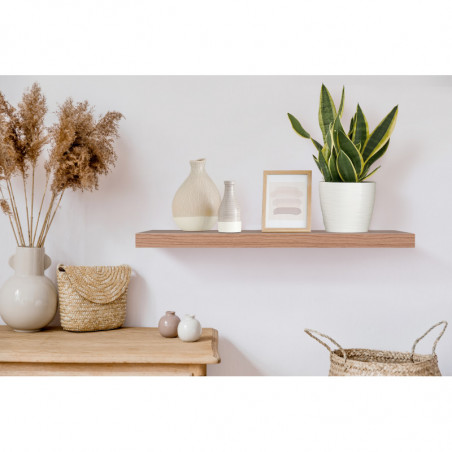 RICOO Mensola A Muro 69x8x19 Cm WM055-EP – Scaffale Salvaspazio In Rovere Chiaro, Per Soggiorno E Cucina