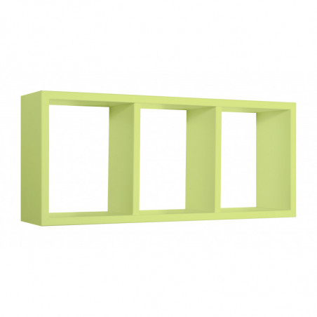 Mensola da Muro, Libreria Sospesa, Libreria da Parete, Scaffale da Parete, Verde, 70x30 p15,5 cm - Tristano