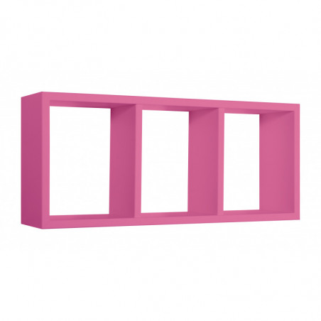 Mensola da Muro, Libreria Sospesa, Libreria da Parete, Scaffale da Parete, Fuxia, 70x30 p15,5 cm - Tristano