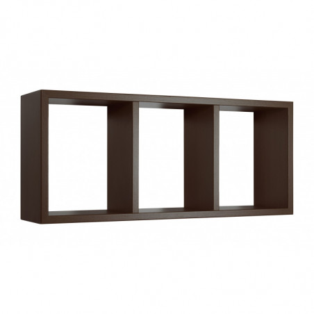 Mensola da Muro, Libreria Sospesa, Libreria da Parete, Scaffale da Parete, Wengè, 70x30 p15,5 cm - Tristano