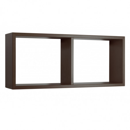 Mensola da Muro, Libreria Sospesa, Libreria da Parete, Scaffale da Parete, Wengè, 70x30 p15,5 cm - Morgana