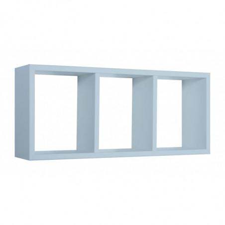Mensola da Muro, Libreria Sospesa, Libreria da Parete, Scaffale da Parete, Blu Baltico, 70x30 p15,5 cm - Tristano