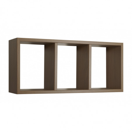 Mensola da Muro, Libreria Sospesa, Libreria da Parete, Scaffale da Parete, Rovere Tabacco, 70x30 p15,5 cm - Tristano