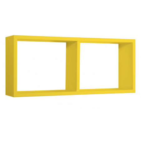 Mensola da Muro, Libreria Sospesa, Libreria da Parete, Scaffale da Parete, Giallo Canarino, 70x30 p15,5 cm - Morgana