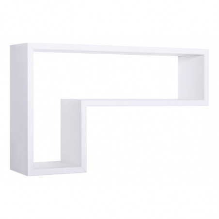 Mensola da Muro, Pensile Bagno, Mensola da Parete, Scaffale da Parete, Bianco, 61x37 p15,5 cm - Lettera