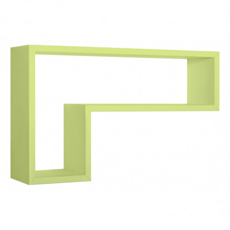 Mensola da Muro, Pensile Bagno, Mensola da Parete, Scaffale da Parete, Verde, 61x37 p15,5 cm - Lettera
