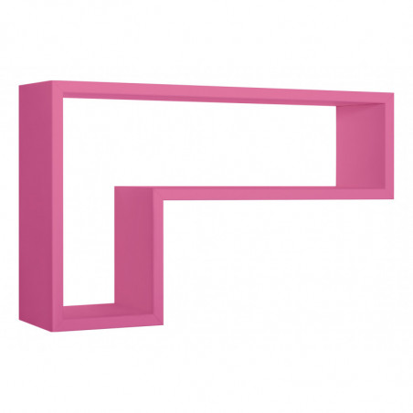 Mensola da Muro, Pensile Bagno, Mensola da Parete, Scaffale da Parete, Fuxia, 61x37 p15,5 cm - Lettera