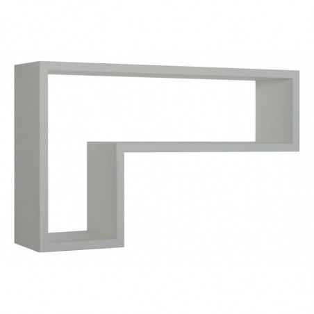 Mensola da Muro, Pensile Bagno, Mensola da Parete, Scaffale da Parete, Grigio Sasso, 61x37 p15,5 cm - Lettera