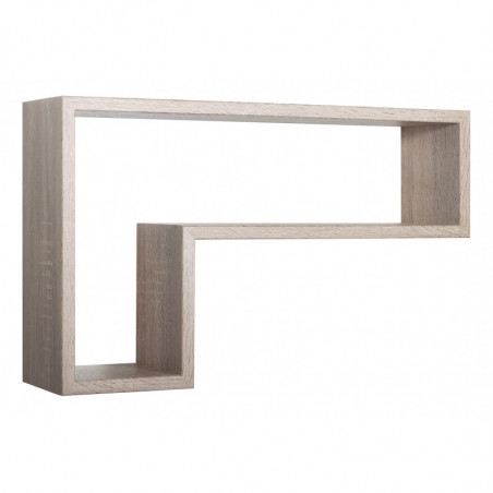 Mensola da Muro, Pensile Bagno, Mensola da Parete, Scaffale da Parete, Rovere Sagerau, 61x37 p15,5 cm - Lettera