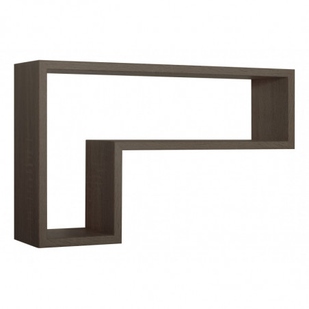 Mensola da Muro, Pensile Bagno, Mensola da Parete, Scaffale da Parete, Noce, 61x37 p15,5 cm - Lettera