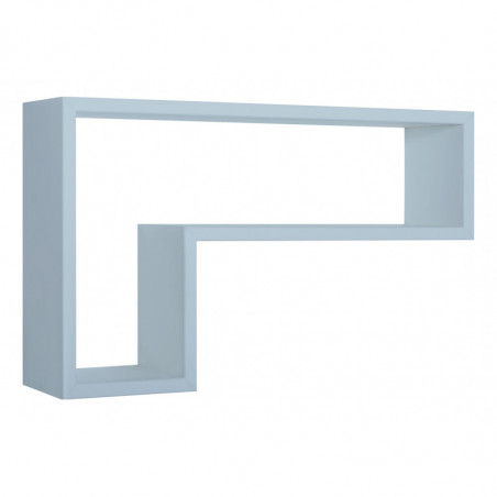 Mensola da Muro, Pensile Bagno, Mensola da Parete, Scaffale da Parete, Blu Baltico, 61x37 p15,5 cm - Lettera