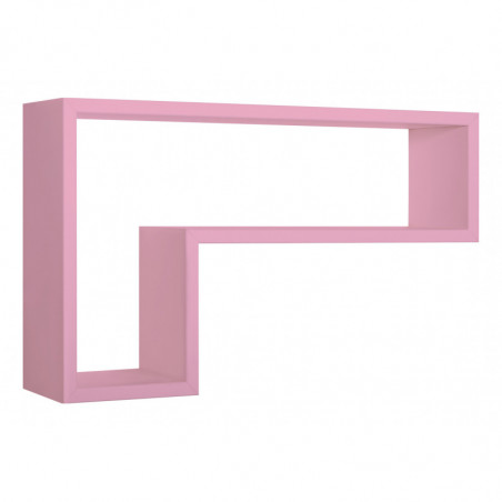 Mensola da Muro, Pensile Bagno, Mensola da Parete, Scaffale da Parete, Rosa Blush, 61x37 p15,5 cm - Lettera