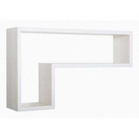 Mensola da Muro, Pensile Bagno, Mensola da Parete, Scaffale da Parete, Rovere Sbiancato, 61x37 p15,5 cm - Lettera