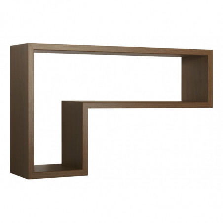 Mensola da Muro, Pensile Bagno, Mensola da Parete, Scaffale da Parete, Rovere Tabacco, 61x37 p15,5 cm - Lettera