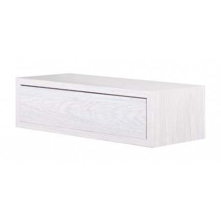 Mensola da Muro con Cassetto, Comodino Sospeso, Mensola da Parete, Rovere Imperiale, 45x13,4 p20 cm - Legolo