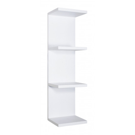 Mensola da Muro, Libreria Sospesa, Libreria da Parete, Scaffale da Parete, Bianco, 25,5x93 p23,7 cm - Libreria Pettine