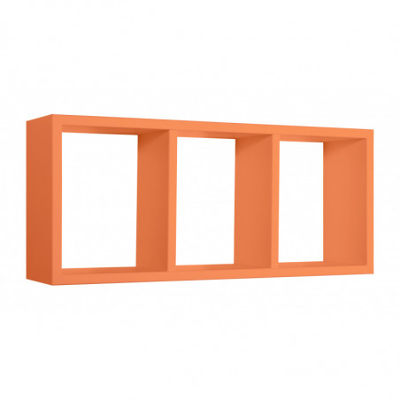 Mensola da Muro, Libreria Sospesa, Libreria da Parete, Scaffale da Parete, Arancione, 70x30 p15,5 cm - Tristano