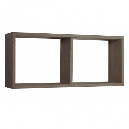 Mensola da Muro, Libreria Sospesa, Libreria da Parete, Scaffale da Parete, Noce Segato, 70x30 p15,5 cm - Morgana