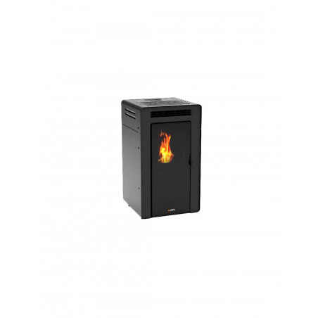 Stufa a pellet – Stufa a Pellet Micro’ Nera 49×51 h88 cm 3-6,5 kW serbatoio 16,5 kg – Lincar