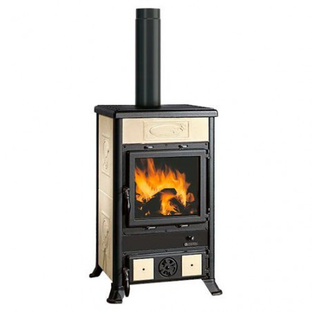 Stufa a legna – Rossella R1 5.0 Liberty finitura Panna 58×59 h91 cm 9,0 kW – La Nordica