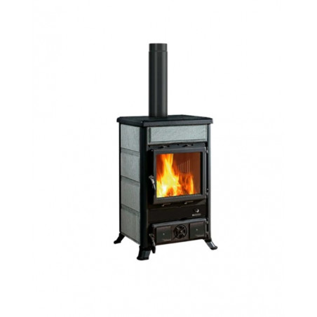 Stufa a legna – Rossella R1 5.0 Liberty rivestimento pietra naturale 58×59 h91 cm 9 kW – La Nordica