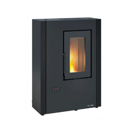 Stufa a pellet – Luisella Maxy 5.0 finitura Nera 64×29 h89 cm 2,5-7,0 kW serbatoio 10 kg – Extraflame