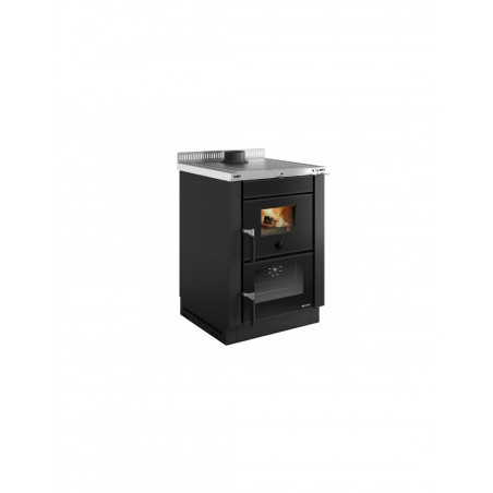 Cucina a legna – Vicenza Evo VST finitura Nera 60×60 h85/91 cm potenza 6,0 kW – La Nordica