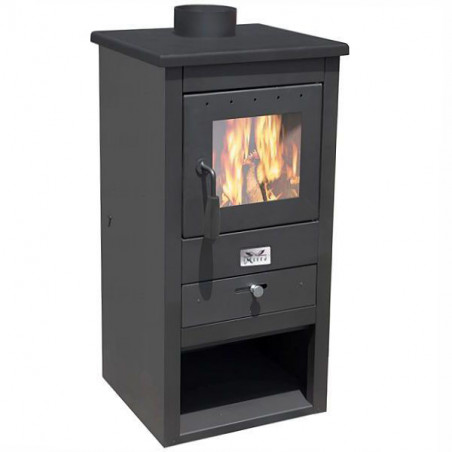 Stufa a legna – Athena Big finitura Antracite 44×45 h94 cm 13 kW vano portalegna – Mille