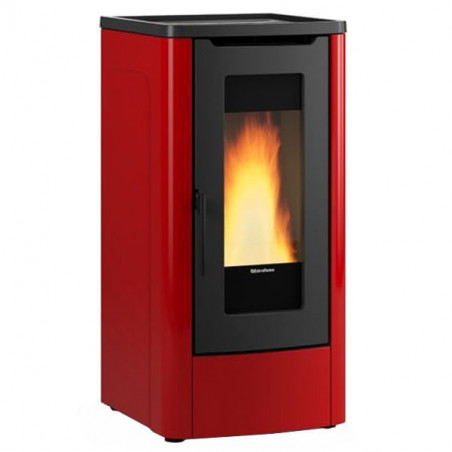 Stufa a pellet – Dahiana 5.0 finitura Bordeaux 52×60 × h108 cm 3,0-10,0 kW serbatoio 30 kg – Extraflame