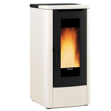 Stufa a pellet – Teorema finitura Avorio 52×65 h108 cm 3,0-12,0 kW serbatoio 30 kg – Extraflame