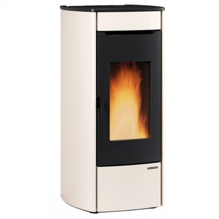 Termostufa a pellet – Marina Idro 11 finitura Avorio 55×60 h104 cm 4,2-14,8 kW 20 kg serbatoio – Extraflame