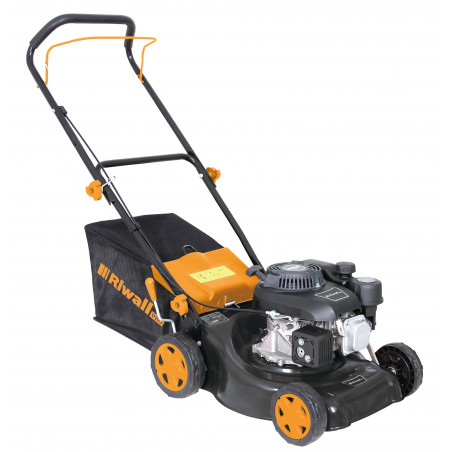 Tosaerba a spinta motore OHV 132 cc – larghezza di taglio 40 cm, altezza regolabile 25-75 mm, sacco 45 L – Dunsch